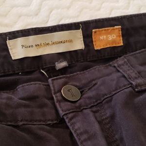 Anthro Pilcro moto zip skinny jeans dark grey